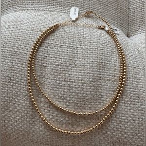 14k filled yellow gold beaded necklaces